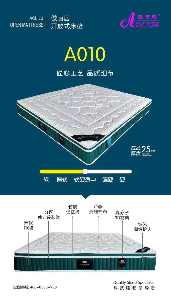 開(kāi)放式床墊A010